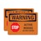 Signmission Active Mining Do Not Enter With Symbol OSHA Warning Sign, Vinyl Decal, 10in W x 7in L, 2PK OS-2PACK-WS-D-710-L-12456 - alternate 1